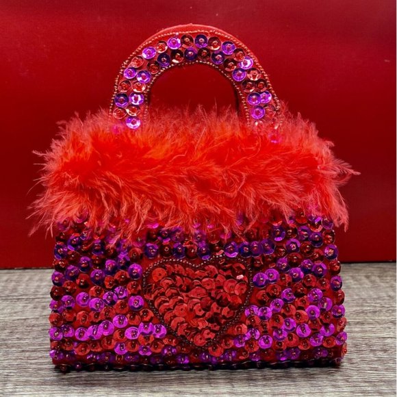 Christmas Red Sequins Purse Ornament - NEW - Picture 1 of 7